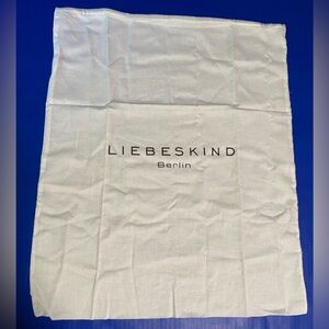 Liebeskind Berlin White w/Black Lettering Dust Bag w/pull string Large 20”x24”